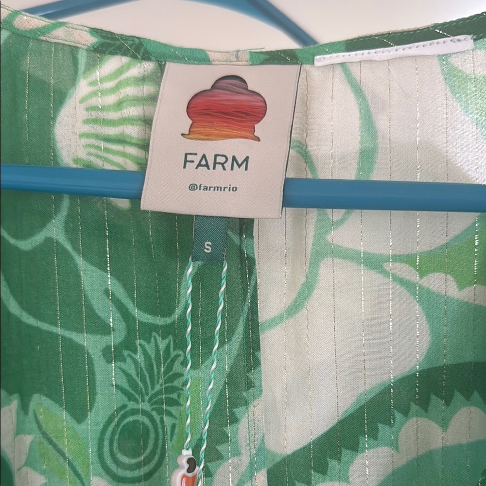 FARM Rio Green Ruffled Wrap Maxi oversized - Picture 6 of 12